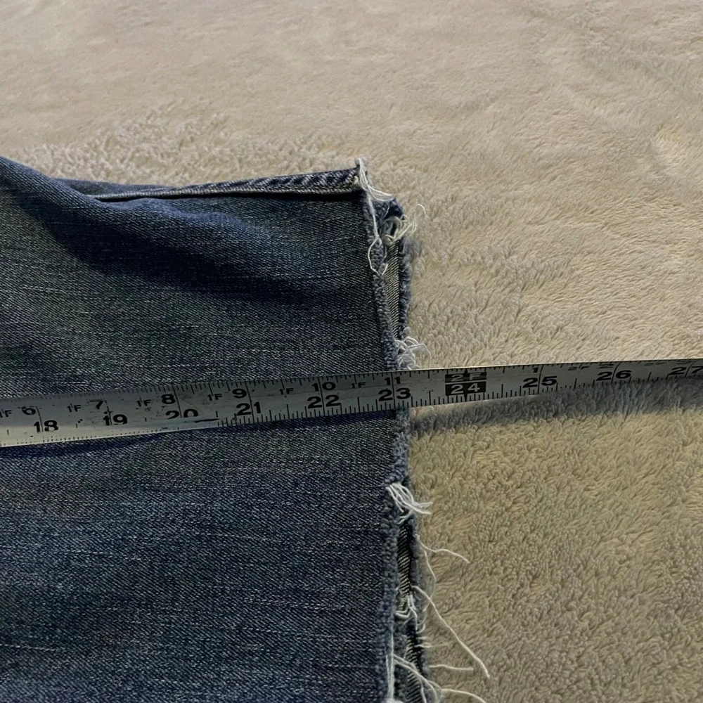 Vintage‎ Y2K Levis 505 Mens Cut Off Denim Jean Shorts Blue 38 Regular Fit Skate